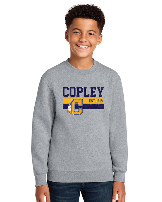 COPLEY HEATHER GRAY CREWNECK SWEATSHIRT